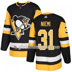 Pittsburgh Penguins Hockeydrakt Antti Niemi 31 2017-2018 Svart Adidas Authentic - Herre